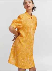 Oranžové dámske košeľové šaty ICHI #672587