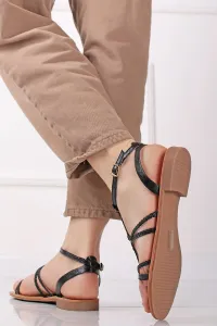 Čierne nízke sandále Nikki