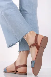 Modré nízke sandále Rhya