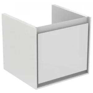 Kúpeľňová skrinka pod umývadlo Ideal Standard Connect Air 43x40,2x40 cm v kombinácii svetlo šedá lesk / biela mat E0842EQ