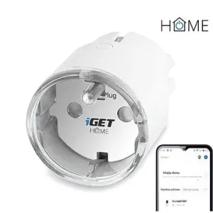 iGET HOME Power 1  – smart WiFi zásuvka 230 V s meraním spotreby, 3680 W, plánovanie, minimálna veľkosť