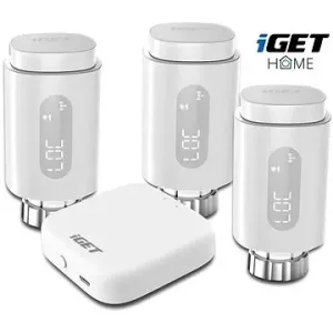 iGET HOME TS10 Premium kit (3× TS10 Thermostat Radiator Valve + 1× GW1 Gateway)