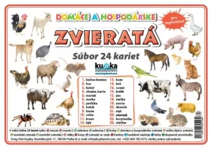 Súbor 24 kariet - zvieratá (domáce a hospodárske) -  Petr Kupka