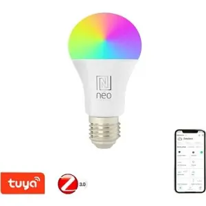 IMMAX NEO Smart žiarovka LED E27 11W RGB+CCT farebná a biela, stmievateľná, Zigbee 3.0