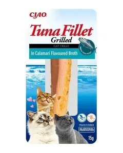 Maškrta Inaba Churu Grilled cat Tuniak vo vývare z kalamára 12ks 180g