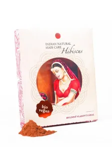 Hibiscus - bylinný vlasový zábal  Indian Natural 200 g