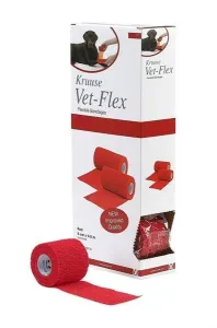 Bandáž KRUUSE Vet-Flex pre zvieratá červená 5 cm x 4,5 m, 10ks