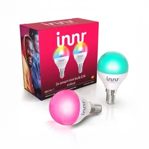 Innr Smart LED mini žiarovka E14 Colour, tvar kvapky,2 ks