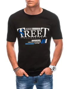 Jedinečné čierne tričko s nápisom street S1894