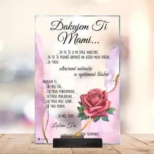 Darček pre maminku - personalizovaná plaketa s vlastným textom a dizajnom