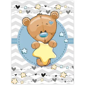 Obraz rozkošného medvedíka s hviezdou