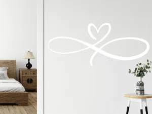 Dekorácia do spálne - nekonečná láska v drevenom dizajne na stenu
