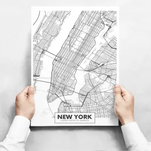 Obrazy na stenu - Map of New York II