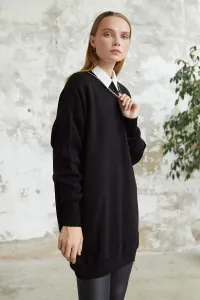 InStyle Sera Chain Detailed Knitwear Sweater - Black