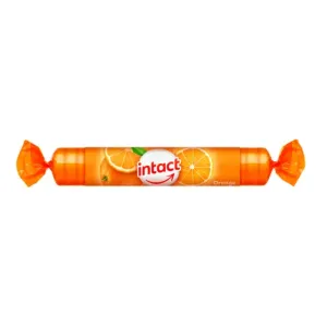 INTACT HROZNOVÝ CUKOR s vitamínom C s príchuťou pomaranča (pastilky v rolke) 1x40g