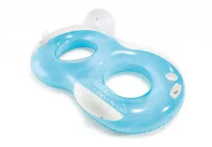 Kruh plavecký nafukovací INTEX 56800 Double 198x117 cm varianta: modrá