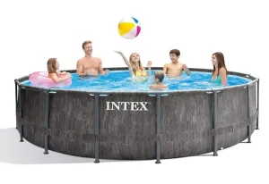 INTEX Bazén Greywood Premium, 457 × 122 cm, (filtrácia, rebrík, podložka, kryt)