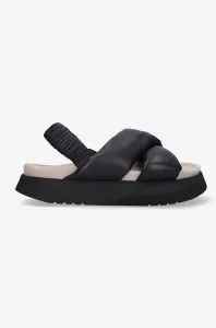 Kožené sandále Inuikii Cloud Crossed Platform dámske, čierna farba, na platforme #1007066