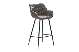 LuxD Dizajnová barová stolička Kiara antik sivá