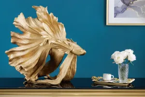 Dekoračná socha rybka TEJE 65 cm Dekorhome Zlatá
