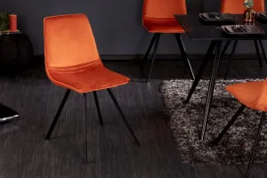 Jedálenská stolička 4 ks AMYKLAS Dekorhome Oranžová