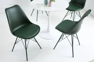 Jedálenská stolička 4 ks IKAROS Dekorhome Tmavo zelená