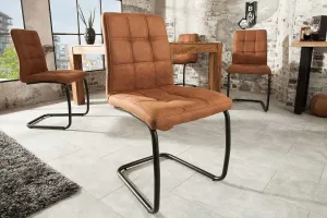 LuxD 20689 Dizajnová konzolová stolička Moderna, svetlohnedá