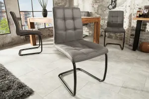 LuxD 20690 Dizajnová konzolová stolička Moderna, sivá