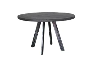 LuxD Okrúhly jedálenský stôl Thunder, 120 cm, sivé mango