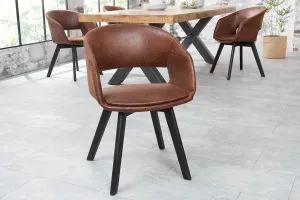 LuxD 20350 Dizajnová stolička Colby hnedá antik