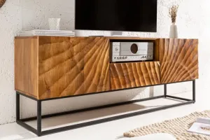LuxD Dizajnový TV stolík Shayla 160 cm čierny - mango