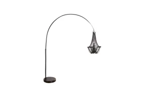 LuxD 24900 Dizajnová stojanová lampa Kingdom 170 - 210 cm čierna Stojanové svietidlo