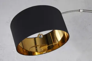 LuxD 17081 Stojanová lampa SNAKE čierno zlatá Stojanové svietidlo