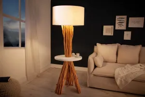 LuxD 24210 Stojanová lampa Kash 153 cm náplavové drevo Stojanové svietidlo