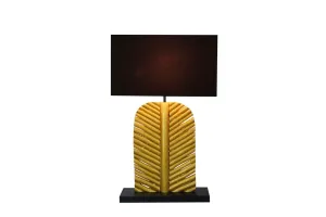LuxD 24286 Dizajnová stolná lampa Lance 63 cm čierno zlatá - longan