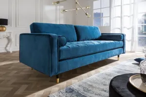 LuxD Dizajnová sedačka Adan, 225 cm, modrý zamat
