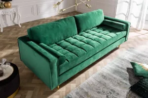 LuxD Dizajnová sedačka Adan zelený zamat