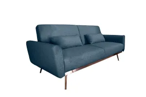 LuxD Dizajnová rozkladacia sedačka Blaine 208 cm modrá