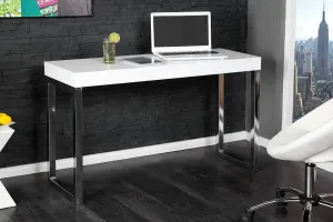 Písací stôl ASTERIOS Dekorhome Strieborná / čierna