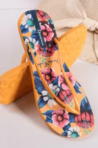 Žlté kvetované gumené šľapky Frida Kahlo
