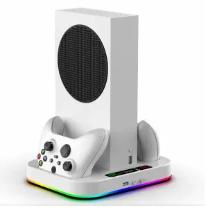 iPega XBS012S multifunkčný nabíjací RGB stojan s chladením pre Xbox Series S, 2 ks baterií 57983115496