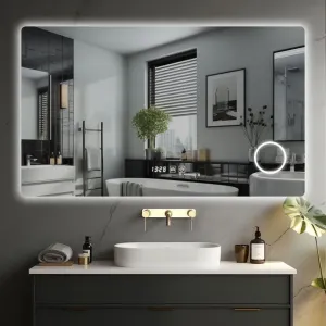 IREDA Kúpeľňové zrkadlo s LED osvetlením, 80 x 60 cm #7879985
