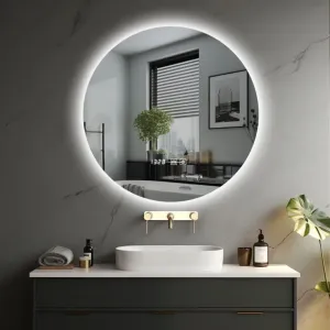 IREDA Kúpeľňové zrkadlo s LED osvetlením, okrúhle, 70 cm #7840589