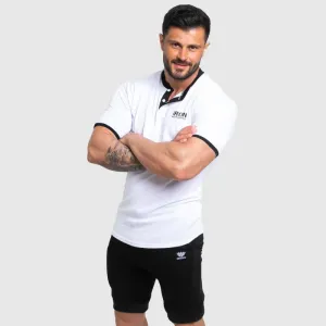 Funkčné športové tričko Iron Aesthetics Collar, white/black