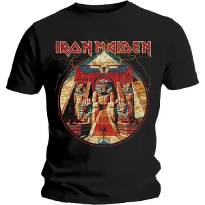 Iron Maiden tričko Iron Maiden tričko Powerslave Lightning Circle čierne Čierna XXL