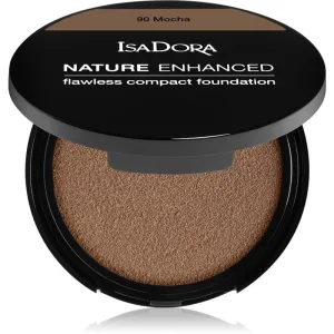 IsaDora Nature Enhanced Flawless Compact Foundation krémový kompaktný make-up odtieň 90 Mocha 10 g