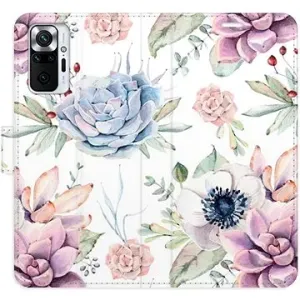iSaprio flip puzdro Succulents Pattern pre Xiaomi Redmi Note 10 Pro