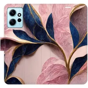 iSaprio flip puzdro Pink Leaves pre Xiaomi Redmi Note 12 5G