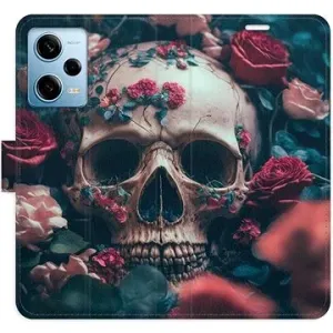 iSaprio flip puzdro Skull in Roses 02 pre Xiaomi Redmi Note 12 Pro 5G/Poco X5 Pro 5G