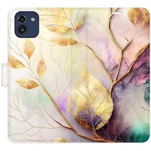 iSaprio flip puzdro Gold Leaves 02 pre Samsung Galaxy A03